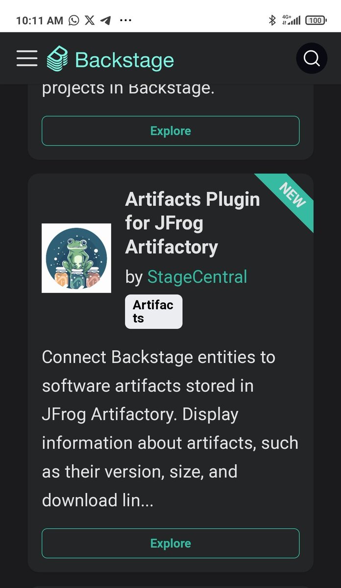 We're happy to announce our <a href="/BackstageDX/">Backstage Community</a> plugin suite for <a href="/jfrog/">JFrog</a> #artifactory - bring software artifacts where your engineers are.