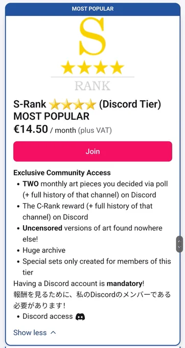 The best way to enjoy my art is to become an S-Rank member. You even get to participate in deciding what I draw next in our polls! 