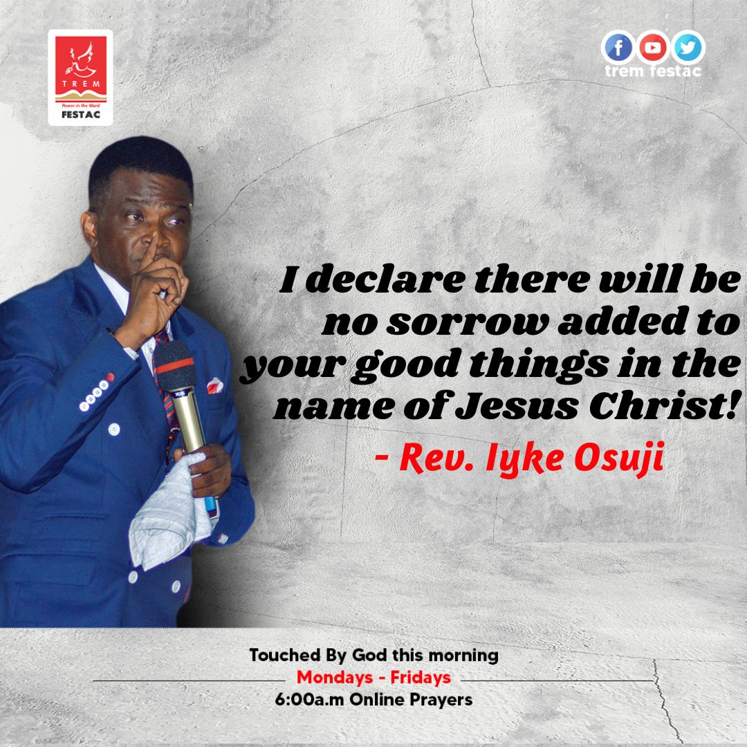 tremfestacypc's tweet image. You'll not expend your money to receive the good things God has given to you,#YPITH from today shall be a success&amp;amp;this year's #CulturalMegaFest will be the best in Jesus name.

🎙️#RevIykeOsuji

#TREM #TREMFESTAC #TouchedByGodThisMorning #Prayer #ExceedingGreatReward #GoodThings
