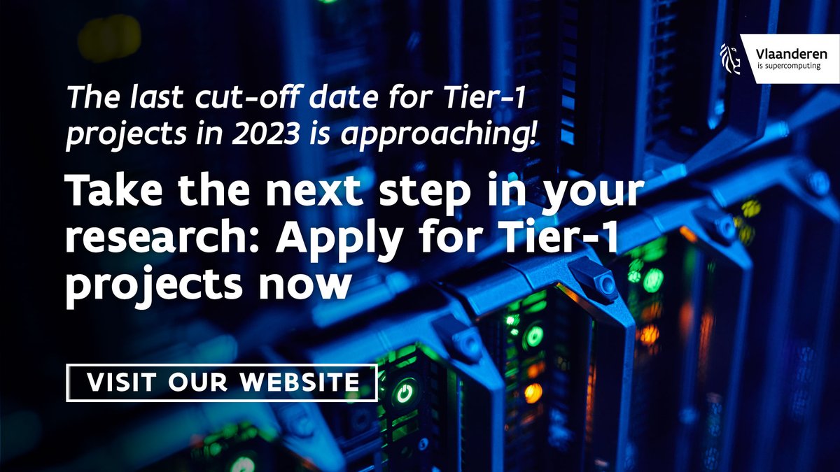 VSC_HPC's tweet photo. 1/2 
Exciting opportunities await: Tier-1 project cut-off date reminder! 
The last cut-off date for Tier-1 projects in 2023 is 2 October.
Please take a look at⬇️ https://t.co/wvu1F0i5tF