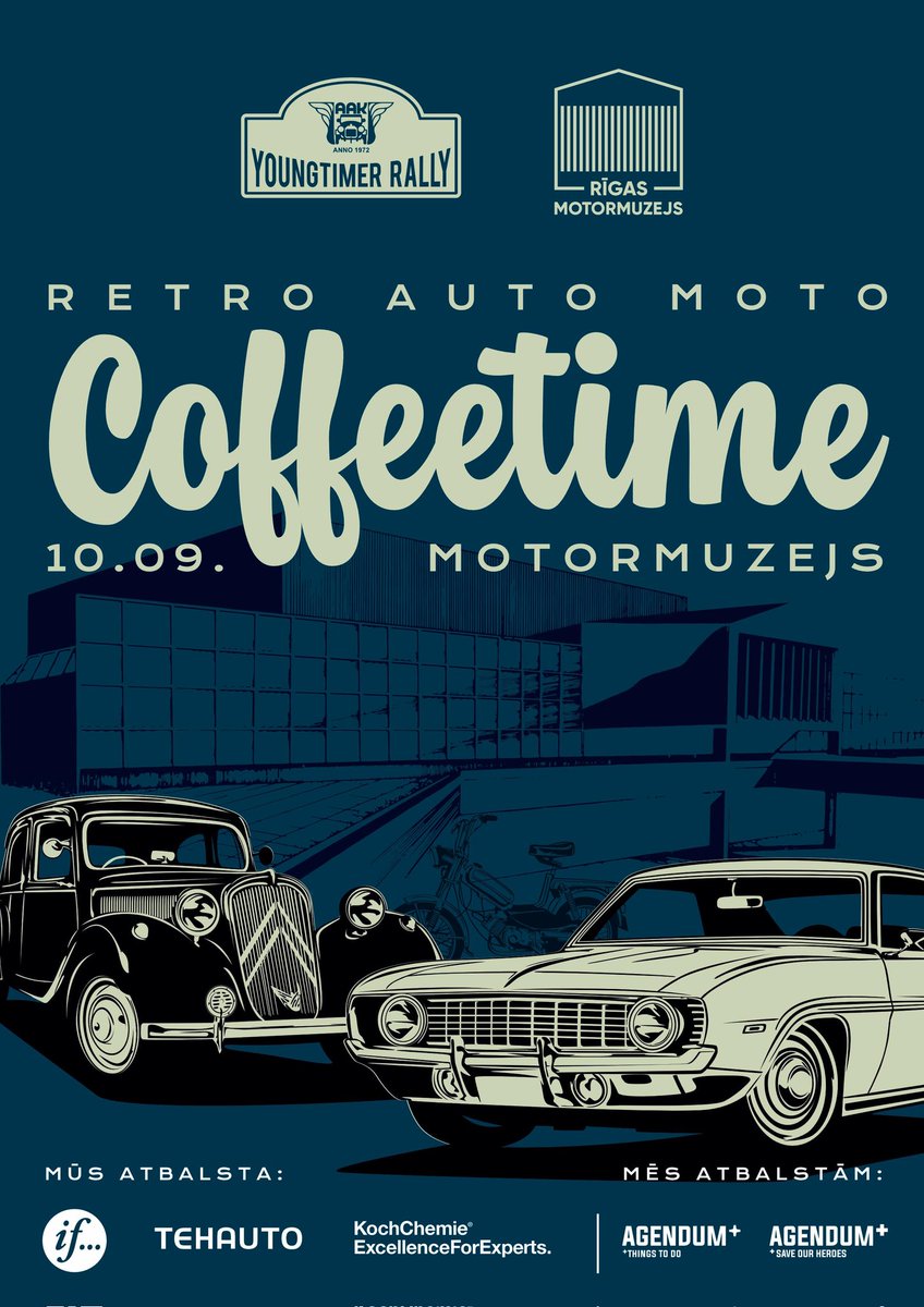 Svētdienas rītā pie <a href="/Motormuzejs/">Rīgas Motormuzejs</a> Tēvu diena ar krāšņiem auto un labu kafiju! Radošās darbnīcas bērniem un iespēja atbalstīt #twitterkonvojs un <a href="/poznaks/">UkReinis Pozņaks</a> 
Tiekamies!