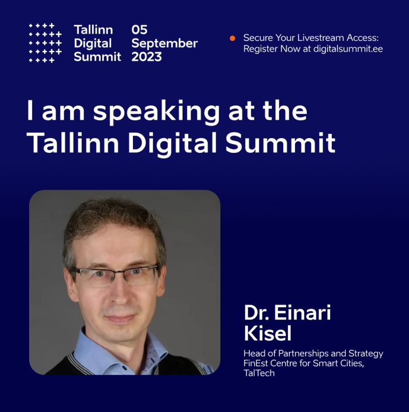 What are the successful strategies for creating sustainable and people-centric urban environments? FinEst Centre's Head of Partnerships and Strategy, and expert in energy Dr Einari Kisel is speaking right now at Tallinn Digital Summit! #tallinndigitalsummit #finestcentre