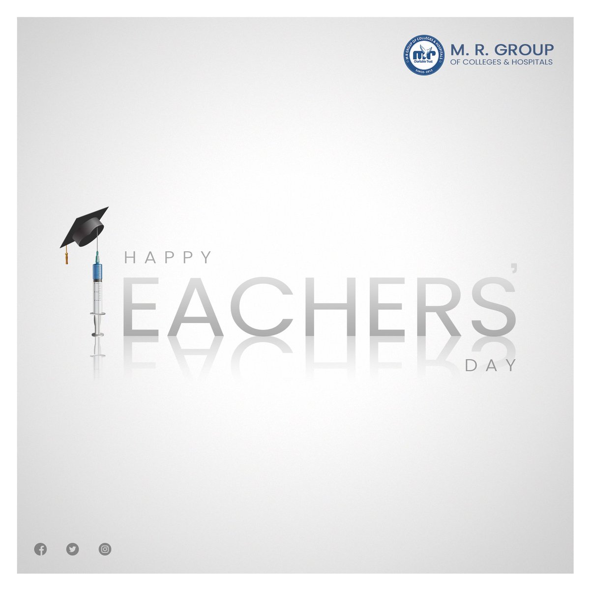 On the occasion of Teachers Day, we extend our warm wishes to a teacher who has always put himself before his students and that is what makes you the best. 

 Happy Teacher's Day 🙏 

 #teachersday #happyteachersday #teachingprofession #celebratingteachersday #students #mrgroup