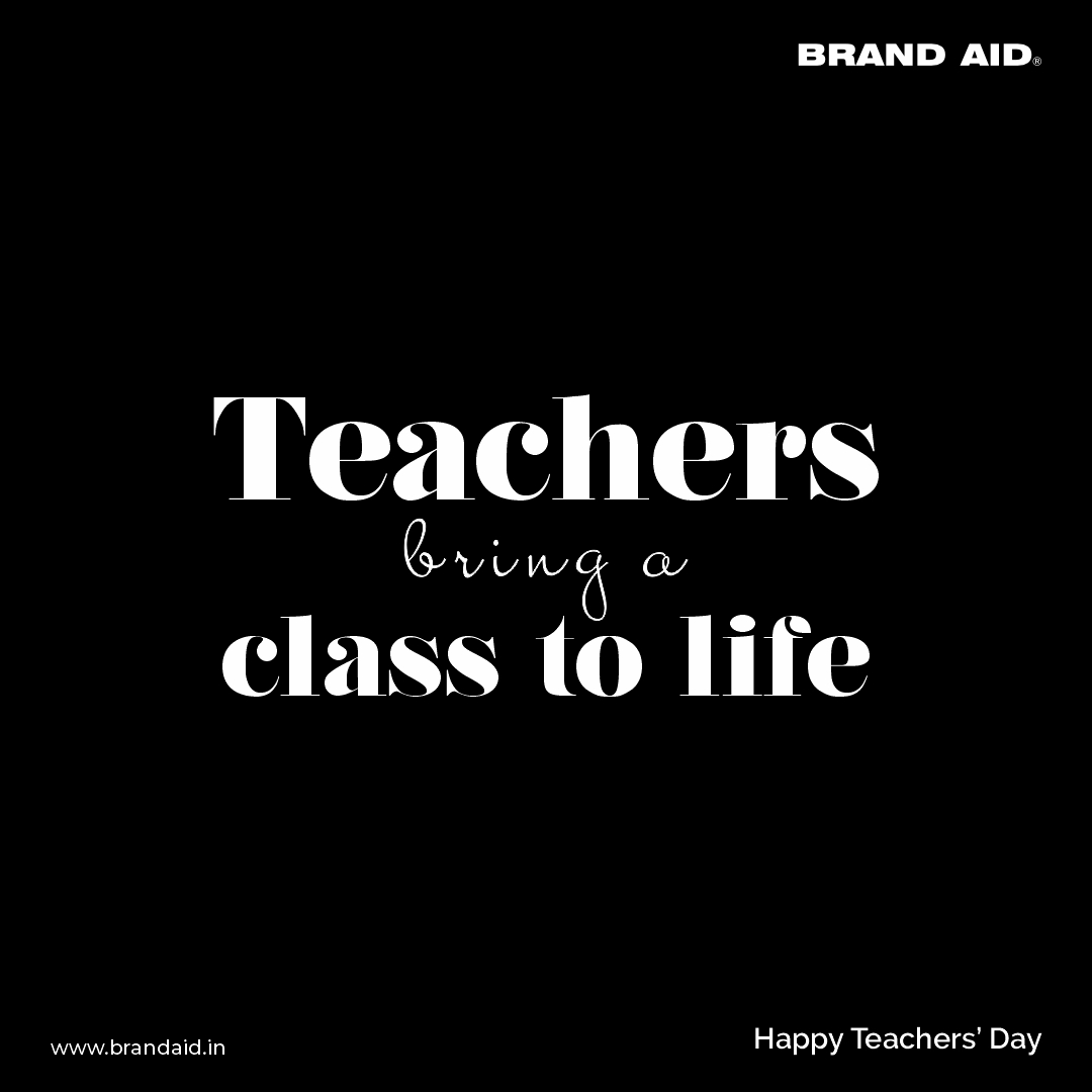 BrandAidGroup's tweet photo. From blackboard to board games, teachers have the magic touch that makes learning an adventure. #HappyTeachersDay

#Teachers #EducationMatters #brandaid #brandaidgroup #branding #advertising #socialmediamarketing #digitalmarketing #events #advertisingagency #creativeagency https://t.co/oA6valUVtU