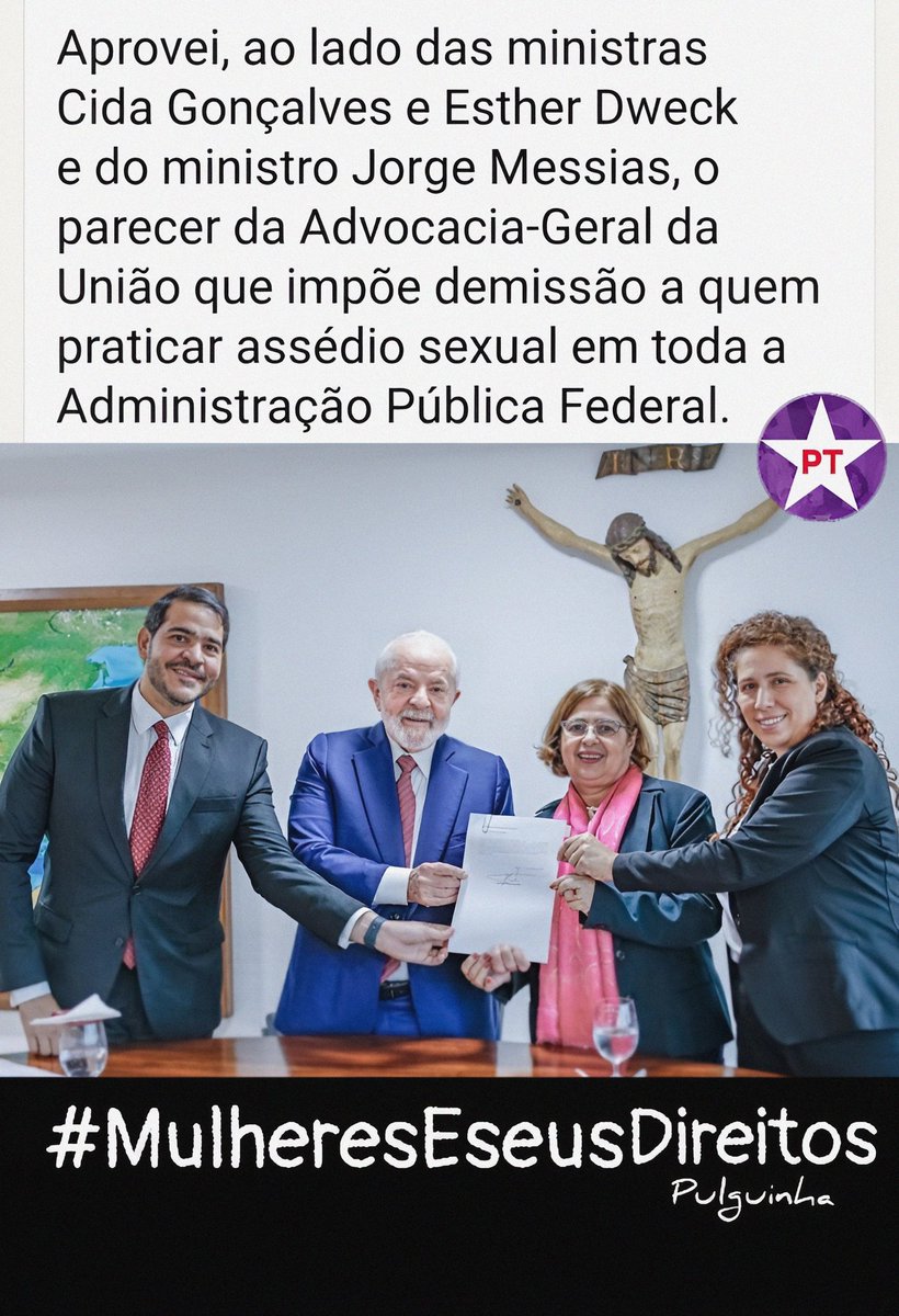 Bom dia gente ☀️♀️🚩
Mais uma medida tomada pelo nosso presidente <a href="/LulaOficial/">Lula</a> que á muito era de especial urgência!
Se chama de CORAGEM política!!
#LulaMeuBrasilDeVolta 
<a href="/ptbrasil/">PT Brasil</a> <a href="/gleisi/">Gleisi Hoffmann</a> <a href="/V13lula/">Karen Lúcia♀️🚩🌵</a>