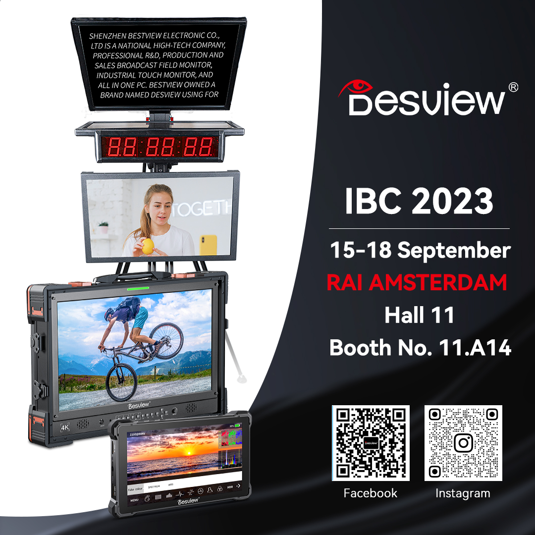 📷 Desview is Coming to IBC Show 2023! 📷📷

📷 Join us at IBC Show 2023, happening from September 15-18 at the RAI Amsterdam Convention Centre.  We'll see you there! 📷📷📷
#DesviewAtIBC #CameraMonitors #IBCShow #Filmmaking #ContentCreation #TechInnovation #VisualExcellence