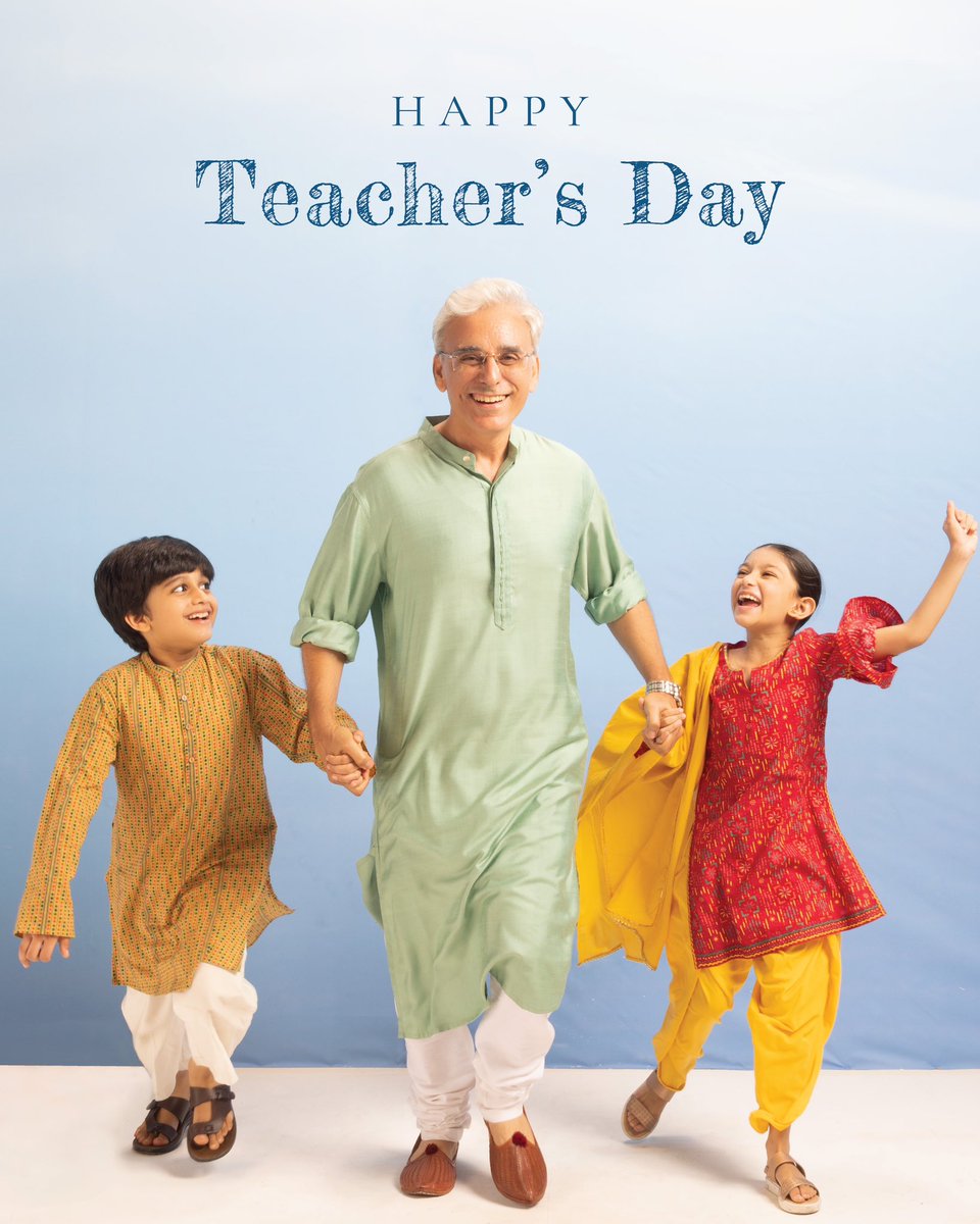 To our guiding lights in life Today, we thank those extraordinary souls who have shaped our lives with knowledge, compassion, and unwavering support. Let's continue to learn, create, and grow together. Happy Teacher’s Day! #Fabindia #CelebrateIndia #TeachersDay