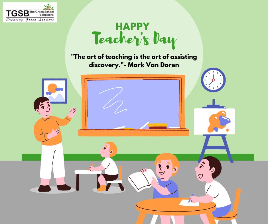 TheGreenSchool5's tweet photo. 🍎 To the unsung heroes of knowledge, we salute you! 🌟 Happy Teachers' Day to all the incredible educators shaping young minds. 🎉 #TeachersDay #EducationMatters  #happyteachersday #TeachersRock #ThankATeacher  #InspireTheFuture #teacherappreciation https://t.co/mRqlkl2yai