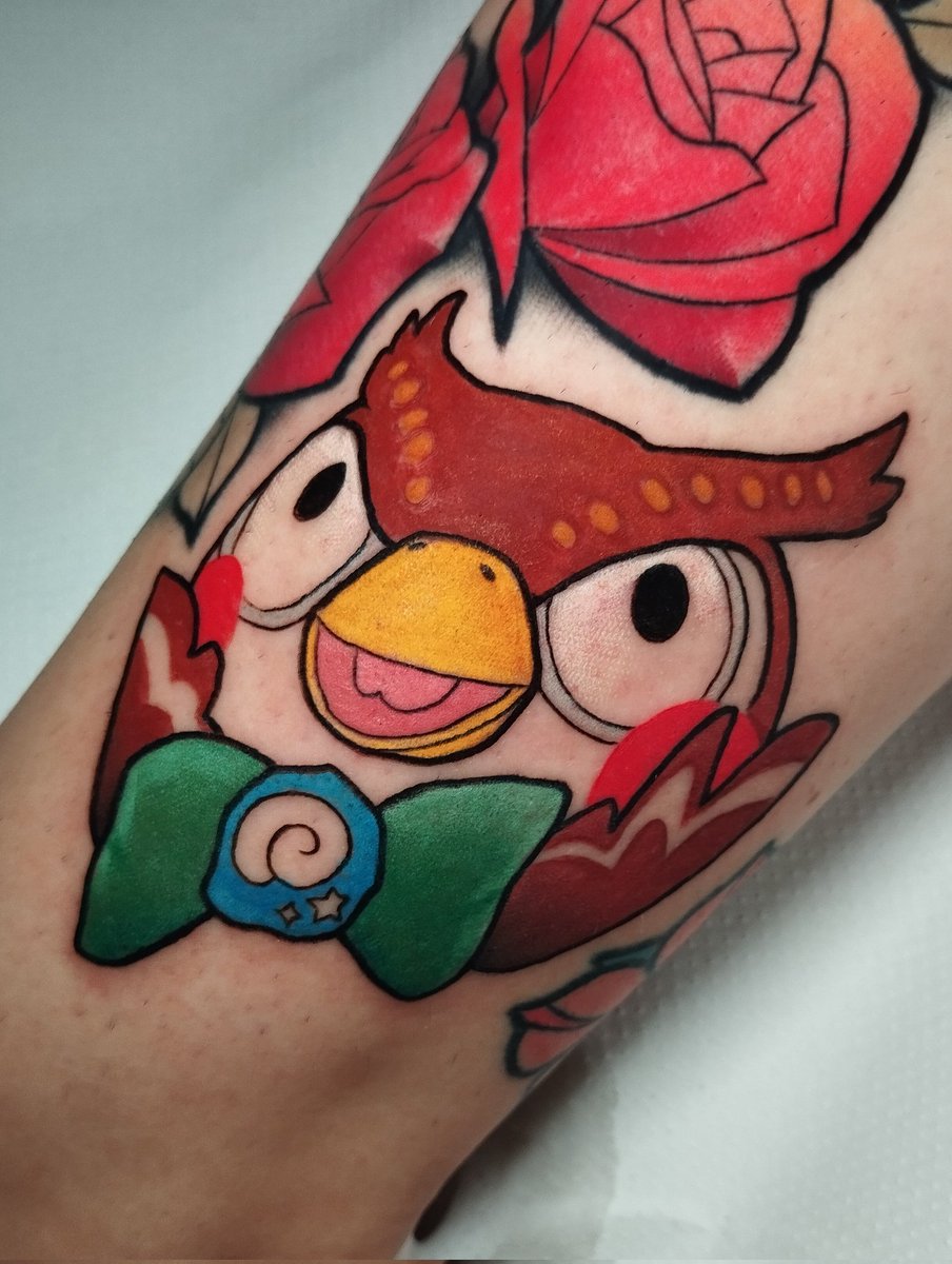 Buenos dias 💖 Ayer hice a este bonito #AnimalCrossing #ACNH #socrates #tomnook #cutetattoo #colortattoo