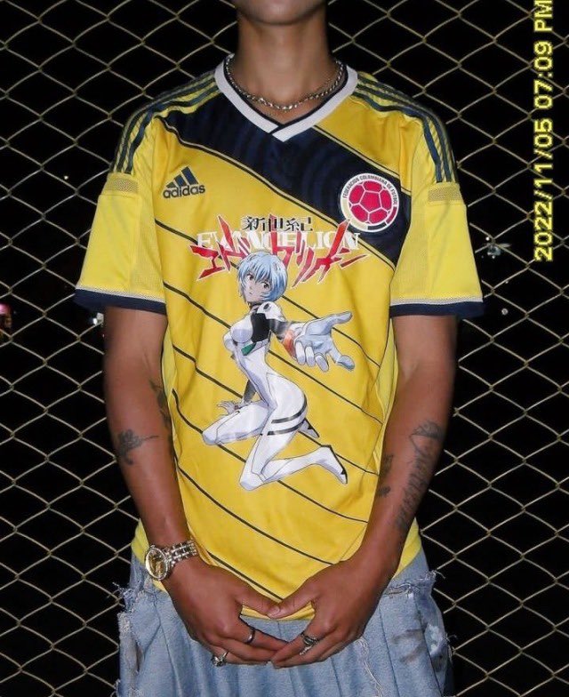 memeSTlaurent's tweet photo. Neon Genesis Evangelion Soccer Jersey https://t.co/y1Sn2ru82L