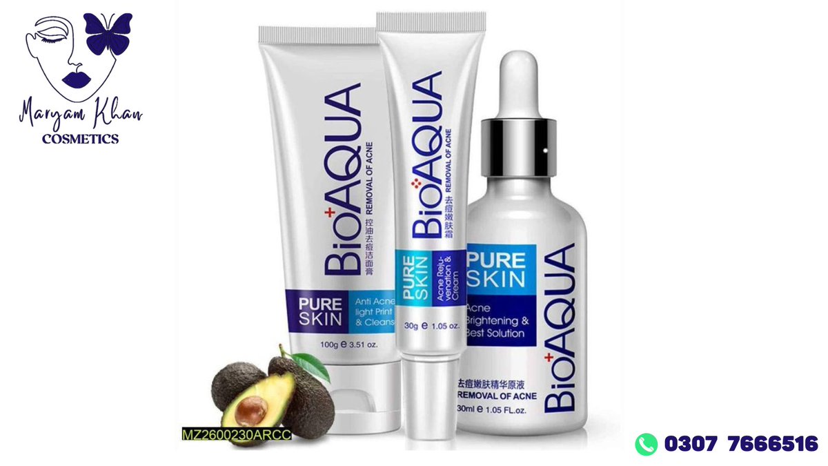 maryamkhan35112's tweet photo. BIOAQUA SKIN CARE KIT
1.ACNE REMOVAL SERUM
2.ACNE REMOVAL CREAM
3.ACNE REMOVAL CLEANSER
#fitmefoundation #fittmefoundation #loreal #deal #sale #24hoursstayfoundation #bioaquaoriginal #bioaquaacnecream #Islamabad #heatwave #Lahore #BackOurGirls #PAKvIND #Rupee #ShubmanGill #XAUUSD https://t.co/A7UiwDQfE9