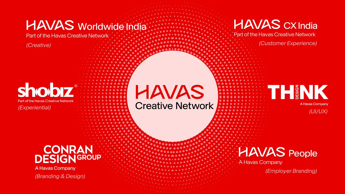 Havas Creative Network India (@hcn_india) on Twitter photo And we're live!
As the creative network of <a href="/HavasIND/">Havas India</a>, we're widening the horizons of brand-first, tech-led creativity—from CX to larger-than-life experiences to talent comms & more.
Watch this space as we shape the future of creativity, one #meaningful idea at a time!
#OneHavas And we're live!
As the creative network of <a href="/HavasIND/">Havas India</a>, we're widening the horizons of brand-first, tech-led creativity—from CX to larger-than-life experiences to talent comms & more.
Watch this space as we shape the future of creativity, one #meaningful idea at a time!
#OneHavas