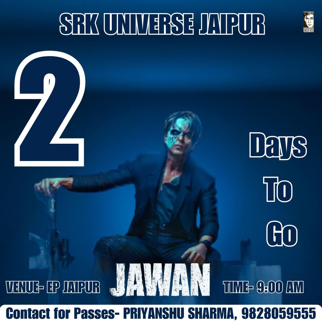 Anticipation at its peak! With just 2 days to go, gear up for the extraordinary journey of #JAWAN, led by the incredible @iamsrk. Get ready for a cinematic ride of a lifetime! 🌟🎥 #SRK #CountdownToRelease
#ShahRukhKhan