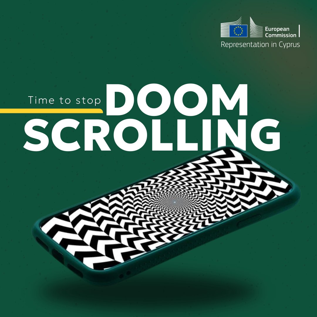 EUCYPRUS's tweet image. Do you find yourself scrolling through an anxiety-producing feed for hours a day (and night)? You are #doomscrolling – and you are not alone.

Find out how the EU is taking bold steps to protect your #mentalhealth, through the new #DigitalServicesAct: europa.eu/!gPc6rH