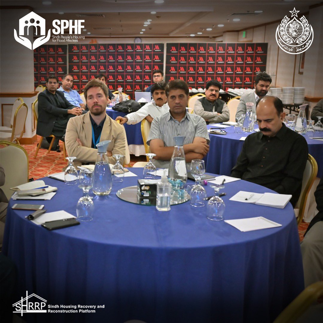 SphfOfficial's tweet photo. Second Partners Coordination meeting under Sindh Housing Recovery &amp; Reconstruction (SHRRP) today! CEO SPHF @khalidmshaikh1 kicked off the first session, followed by colleagues sharing insights on SPHF's latest developments and how different partners can join forces. https://t.co/u01jk7bi3T