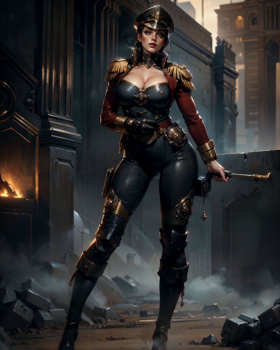 journeyhammer's tweet photo. 'My eyes are up here, Sergeant'
I don't normally do hot AI waifus, but omg the temptation was too real with this one.π
#stablediffusion #photoshop #AIArtworks #warhammerfanart #warhammer40k #imperialcommissar #imperialguard https://t.co/0LK8NpZX3D
