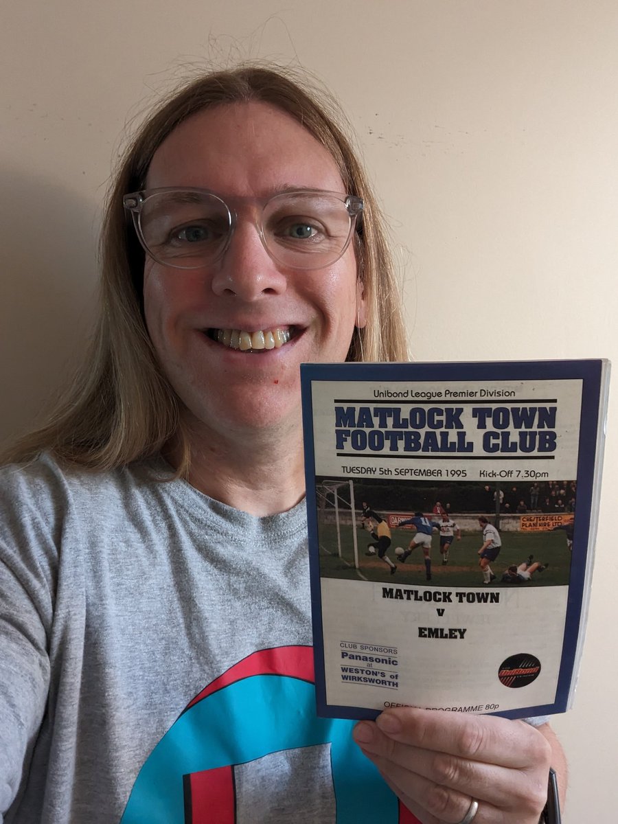 @Matlock_TownFC 28 years ago today I went to my first Matlock game while on holiday in the area, only seems fair to mark the anniversary by going to tonight's game #matlocktown #facup