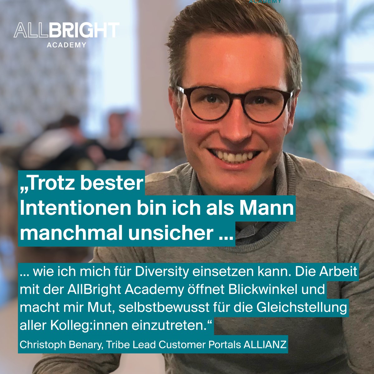 AllBrightGer's tweet photo. 🎓 Der „For Men Only”-Workshop der #AllBrightAcademy bietet Männern einen vertrauensvollen Raum, um ihre Rolle im Veränderungsprozess hin zu mehr Chancengleichheit zu reflektieren und sich auszutauschen. Danke, Christoph Benary, dass du teilgenommen hast! 🤝 #agents4change https://t.co/EinwAlDUhQ