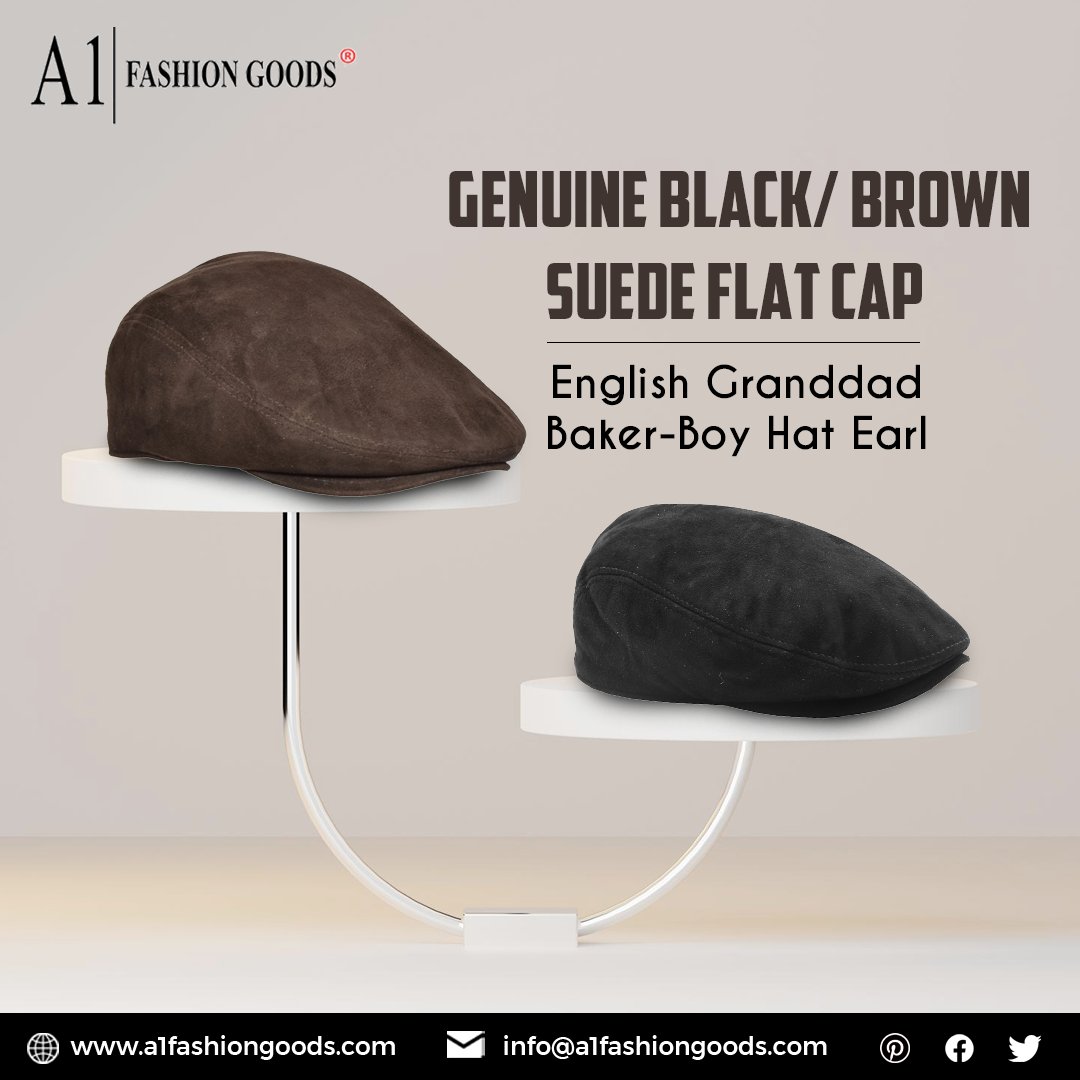 A1FashionGoods's tweet image. Dapper vibes are incoming! ✨ 

Introducing our #GenuineSuede #FlatCaps: Arthur in warm brown 🍂 and Earl in sleek black. 
🛍👉a1fashiongoods.com/collections/le…

#A1FashionGoods #SuedeHat #BakerBoyHat #EnglishStyle #GranddadHat #GenuineLeather #ClassicFashion