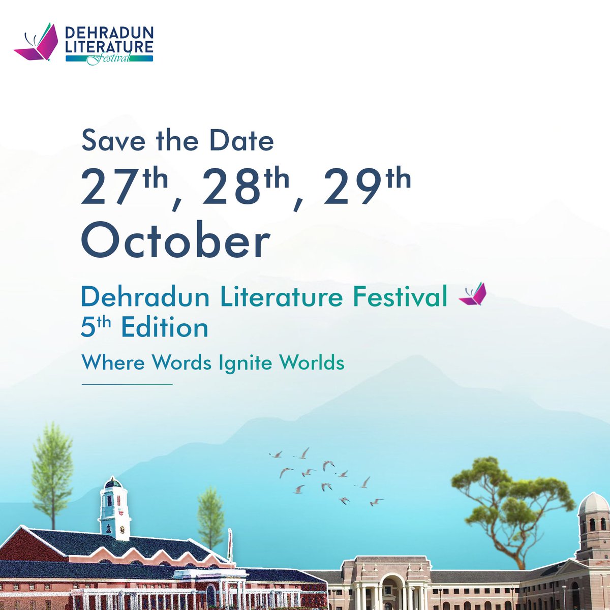 doonlitfest's tweet photo. Dehradun Literature Festival is back in a bigger, better, and more exciting avatar, carrying literary delights aplenty. Scheduled to happen on the 27th, 28th, and 29th of October 📅
Save the dates.
#DehradunLiteratureFestival #Literat #Dlf2023 #MasterStoryTellers #Literature https://t.co/Cl80lSPf2i