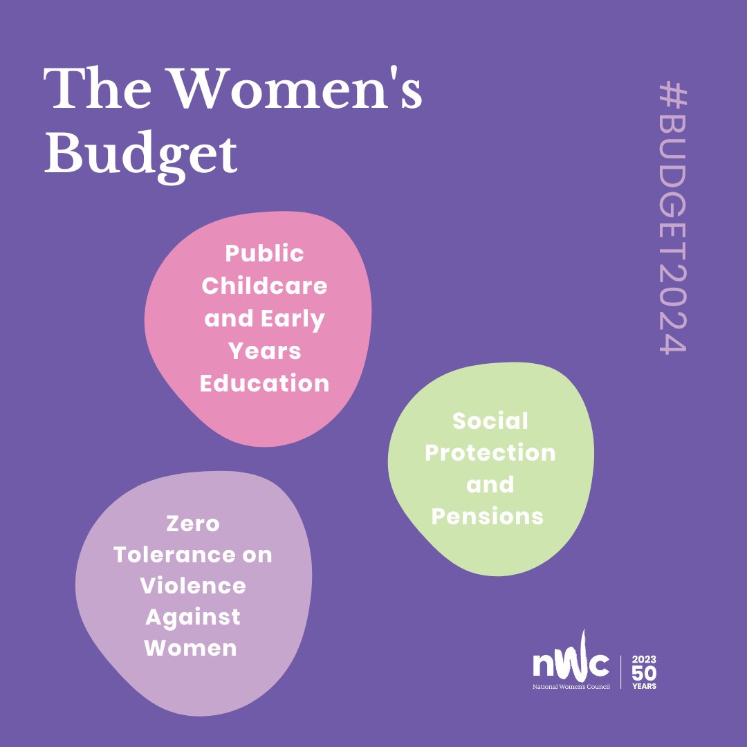 🧵In #Budget24 we're calling for:
➡️a public #childcare model 
➡️the funding the government’s Zero Tolerance Strategy on #ViolenceAgainstWomen
➡️increasing #socialprotection and pension rates to ensure a minimum essential standard of living

Read more: irishexaminer.com/news/arid-4121…