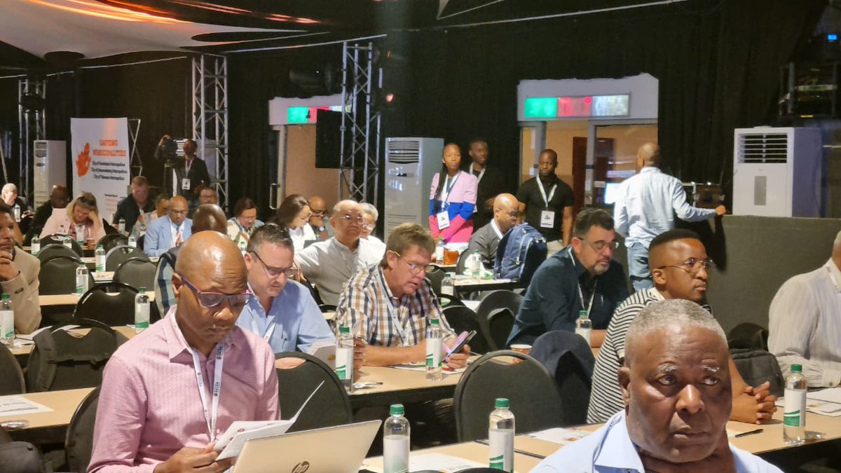 SALGA_Gov's tweet photo. Cllr. Sivuyile Ngodwana, the Executive Mayor of Ekurhuleni Metro, takes the stage at the Birchwood Hotel &amp; OR Tambo Conference Center in the City of Ekurhuleni to deliver his Welcome Remarks as the 2023 National Members Assembly commences. https://t.co/3d3CyMnnBr