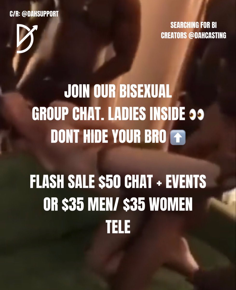 BiDesiresAHX's tweet photo. Where are the bi-ladies that’s attracted to bi men in: ⬇️

#LosAngeles 
#Atl 
#LasVegas
#Chicago 
#Alabama 

⬆️ Repost if you see your state &amp; your into #BiMMF. Join our tele chat &amp; events, it’s lit inside. Message, place ready in #HooverAlabama — 10 passes 👀 💦 https://t.co/ywyD2D7QRn