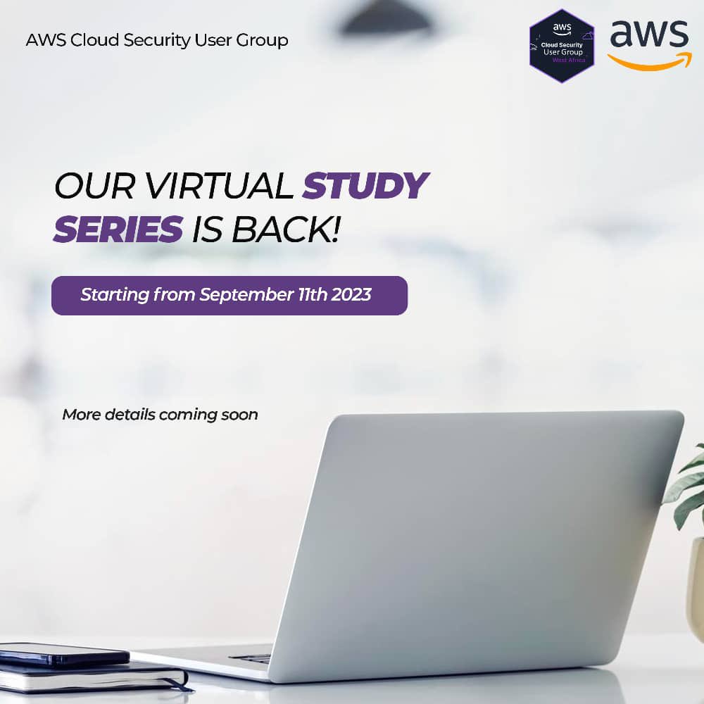 awssecwestafri's tweet photo. Virtual Study sessions is back and BETTERโผ๏ธ.
Get ready to be introduced to hands-on learning experience with our industry experts.
Stay tuned for more information ๐๐
#awscloudsecurityusergroup
#awsusergroupwestafrica
#AWS https://t.co/ZlMOslIDfR