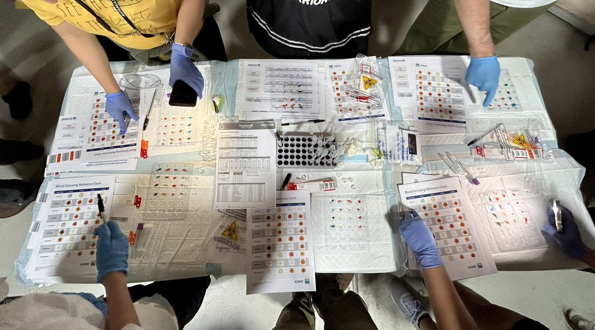 passing_gas's tweet photo. I’m proud to be attending the #AusMAT Surgical Course at the @NatTraumaCentre. I’m surrounded by a group of amazing medical people from across the Pacific.
Today we covered blood typing and transfusion in the austere environment and some draw over anaesthesia. https://t.co/dAZF3VgwfD