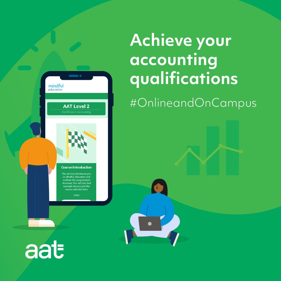 Time to re-train? Our flexible, part-time accounting courses combine online study alongside regular classes with a college tutor!

 Find out more on our website here: buff.ly/3YO0498 

#AAT #Accounting #MindfulEducation #ProfessionalCourse #ProfessionalDevelopment