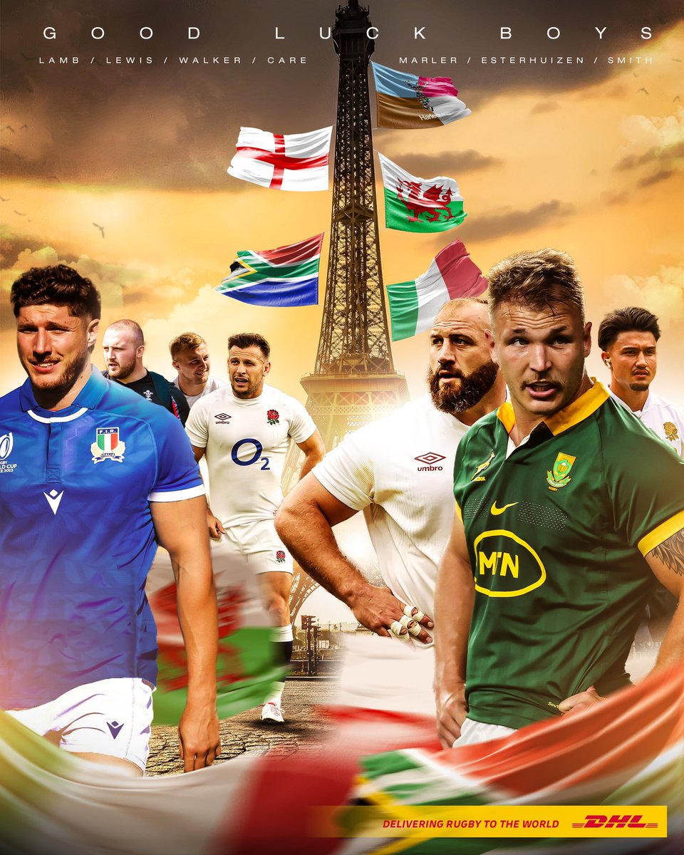 Three days to go 🇫🇷🌍🏆

🙌 Bonne chance, guys!

✈️ Delivered by <a href="/DHLRugbyUK/">DHL Rugby UK</a> 

#COYQ #RWC2023 #DHLDeliveringRugbyToTheWorld