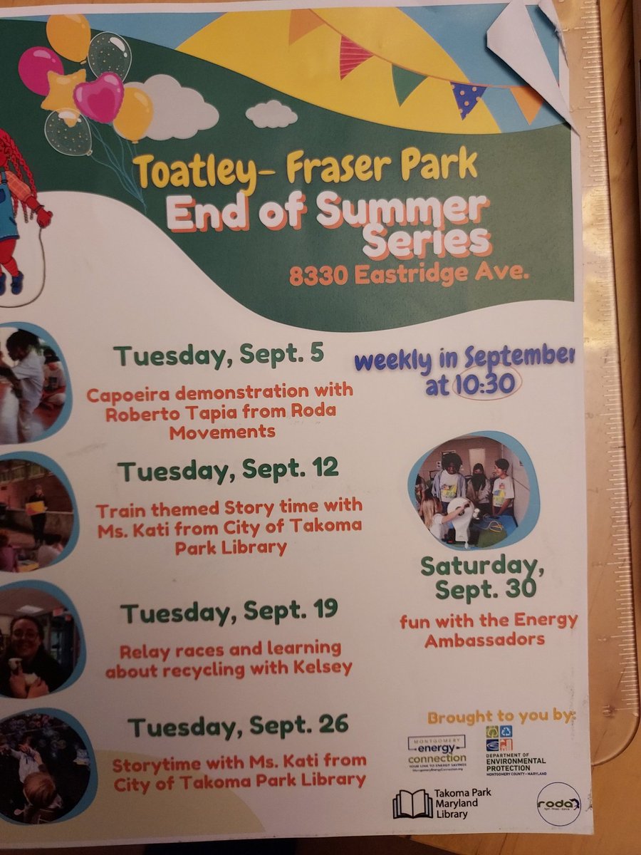 CMHonzak's tweet photo. Reminder! This morning at 10:30 am, there will be a free and fun Capoeira demonstration at our TP City and Ward 5's Toatley Fraser Park, 8330 Eastridge Ave. https://t.co/Tht4lXrGcd
