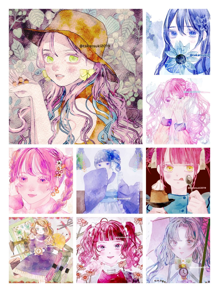 #私の作品知ってもらえたら幸せの極み
水彩風のデジタル画を描いてます〜💕 