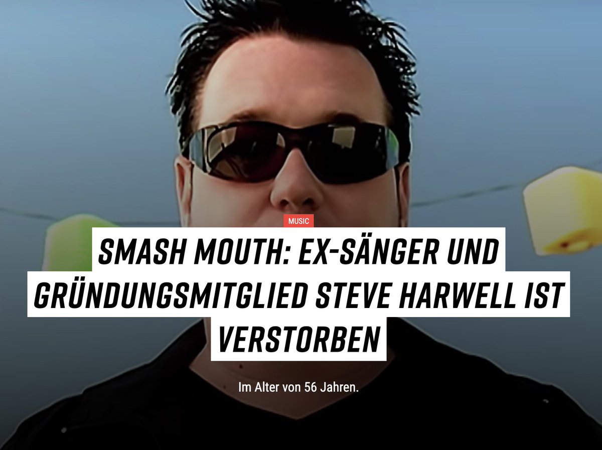 Smash Mouth: Ex-Sänger und Gründungsmitglied Steve Harwell ist verstorben

morecore.de/news/smash-mou…

#SmashMouth #SteveHarwell #RuheinFrieden