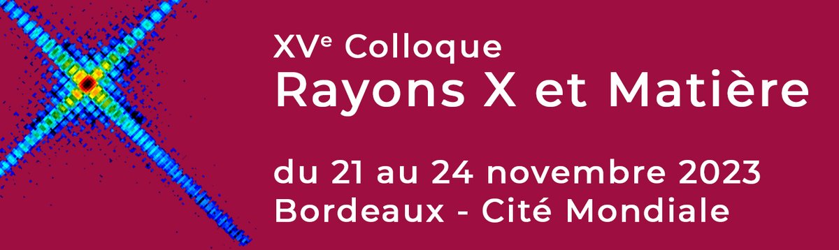 👋[Colloque] Rayons X et Matière✳️du 21 au 24 novembre 2023 à Bordeaux Envoyez vos résumés avant le 8 sept. ! Inscription tarif réduit : 21 sept. @icmcb(Philippe Guionneau) @ceramiclab #ISCR #ABC #AFC #SFMC #SF2M ▶️rayonsxetmatiere.org
