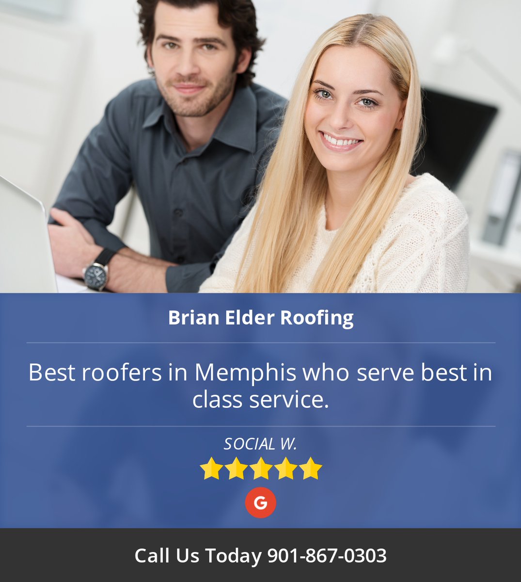 MemphisRoofs's tweet photo. 5 Star: SOCIAL W. "Best roofers in memphis!
Who serve best in class service." https://t.co/niMthmWfF9 https://t.co/K5Suacnztn