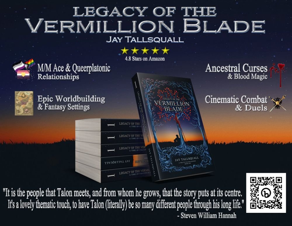 Chapter 28 is LIVE!  
Enter the Dragon[born]!

A new home and new life means new friends and found family. Join @thedankeyser as he tells our tale.

You can still enjoy the #Audiobook of Legacy of the Vermillion Blade FREE! on my #podcast.   #LGBTQIA+ #SPFBO9
