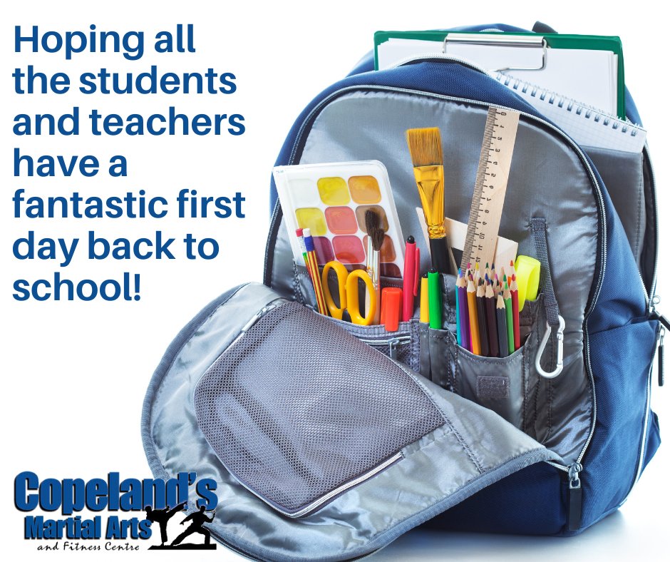 Copelandsma's tweet image. Hope you all have a wonderful day! #copelandsmartialarts #backtoschool #firstdaybacktoschool #firstdayback #firstdayofschool #martialarts #karate #haveagreatday #Copelands #schoolstartstoday #YQG