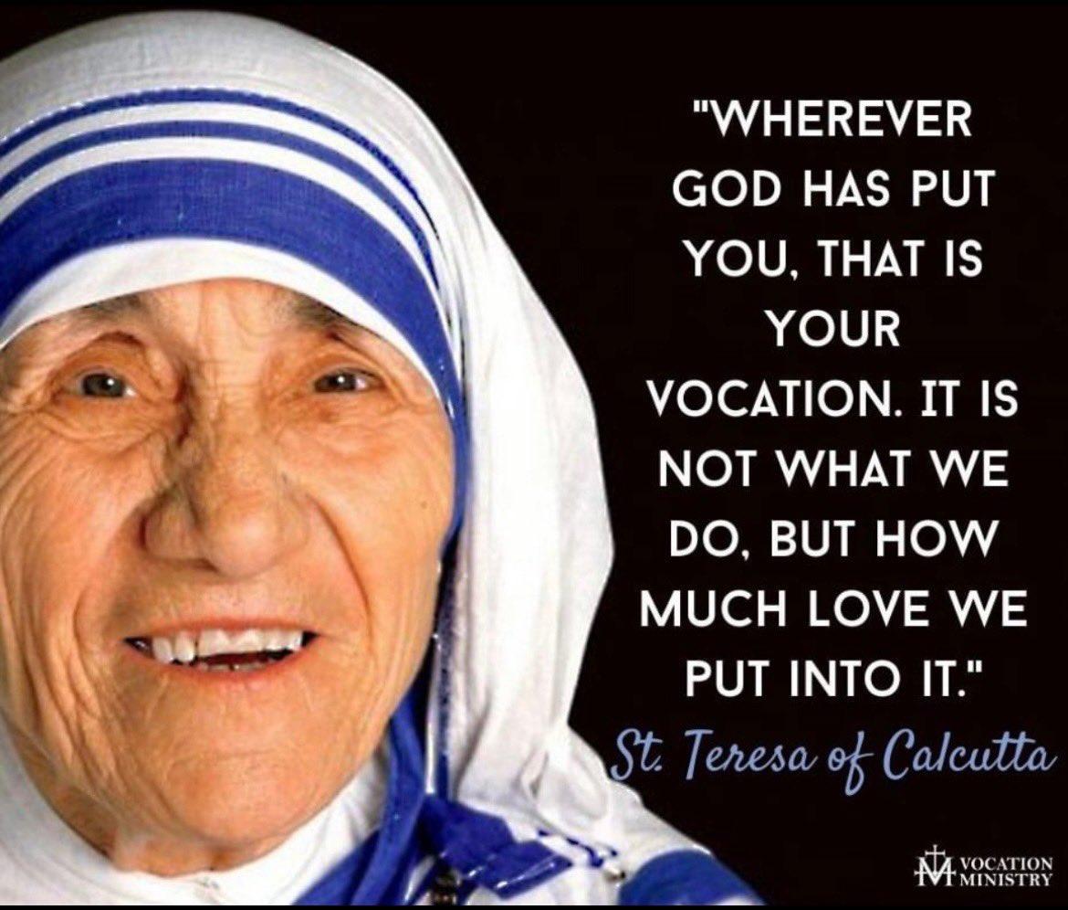 Happy Feast of St. Mother Teresa of Calcutta! I have the privilege of offering Mass several days a week for the Missionaries of Charity working in our city. Their witness of faith and service gives me much more than I give them. Blessings to all who celebrate Mother’s feast!