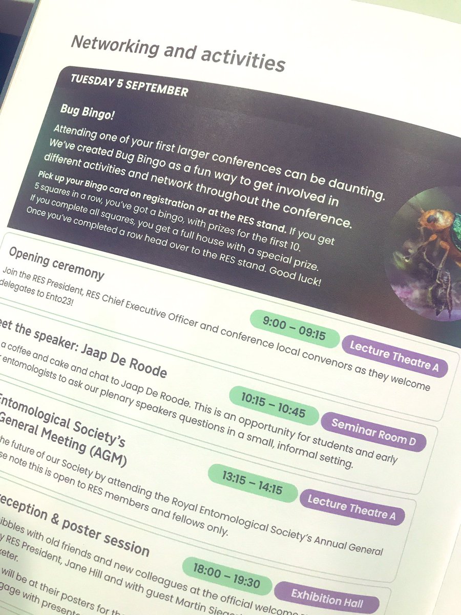 Are you ready for the Bug Bingo🪲?Had a talk with a stranger or asked a question in a talk? You already have completed two squares✨ 
….first 10 people getting a price at the <a href="/RoyEntSoc/">Royal Entomological Society</a> stand! Let’s gooo✨

#Ento23 #phdlife #insects <a href="/AymanAsiri9/">Ayman Asiri</a> <a href="/BenSJHawthorne/">Ben Hawthorne</a> <a href="/UniExeCornwall/">University of Exeter, Cornwall</a>