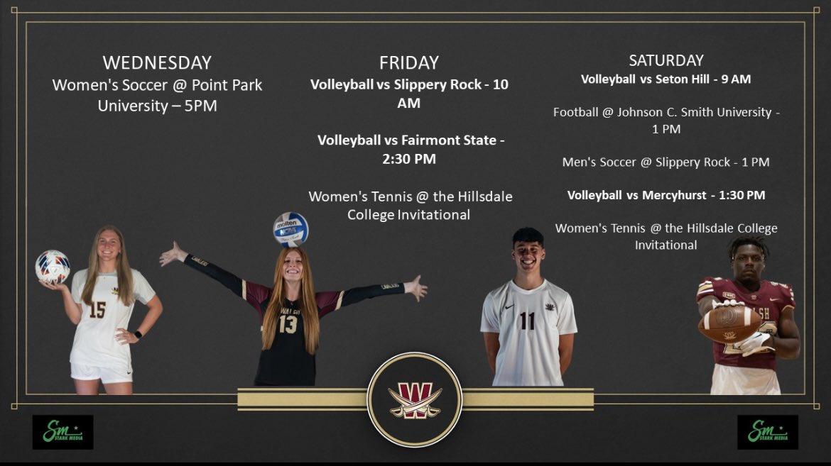 WalshCavaliers's tweet photo. Week at the WU ⚔️
Sponsored by @StarkMediaTeam 
#SwordsUp https://t.co/Yb1efUYcl6