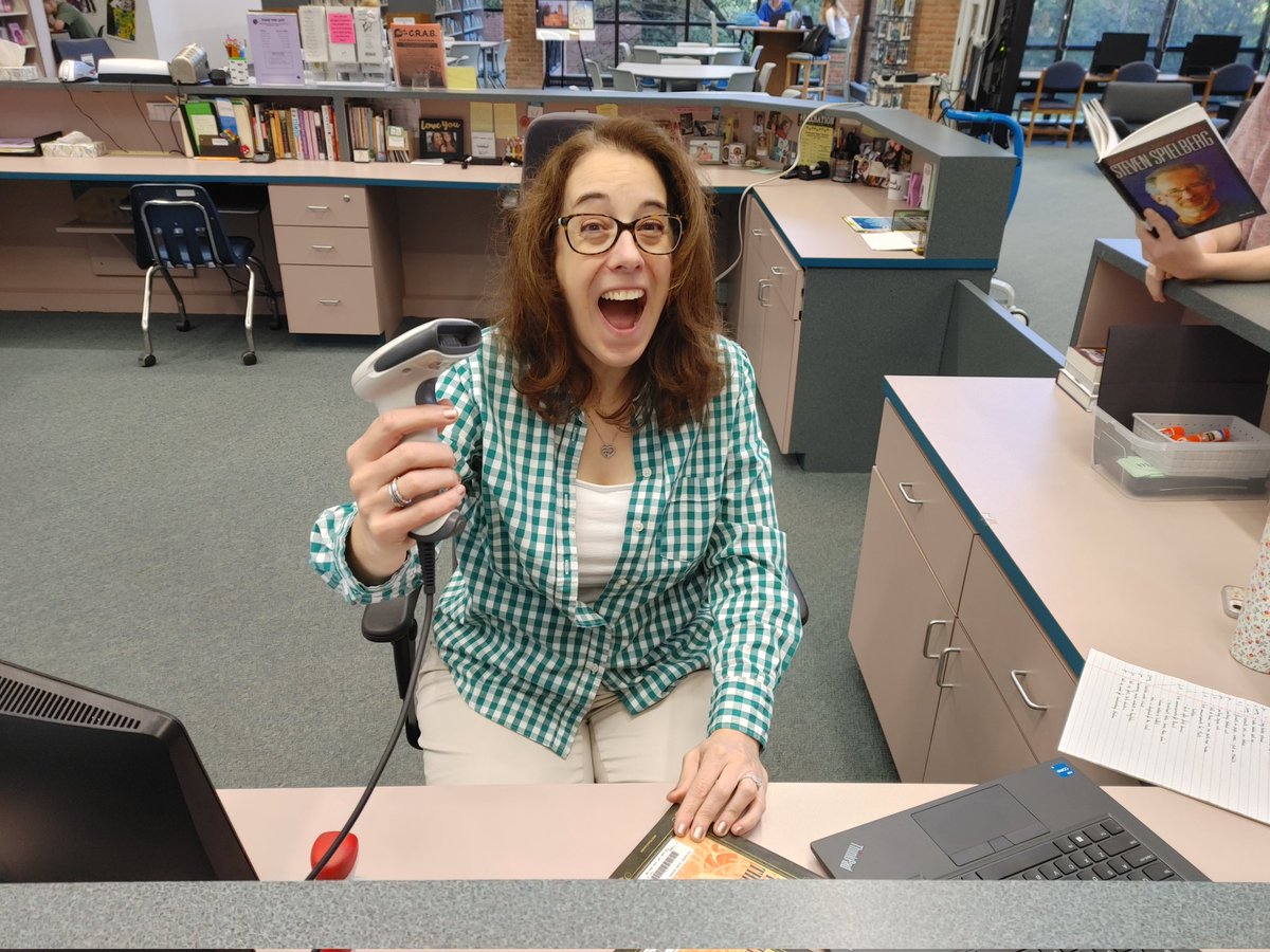 So glad Mrs. Lee and her classes are in the library today for book club! Mrs. Lee has found her calling as my library partner!!!📚😄👍🏾