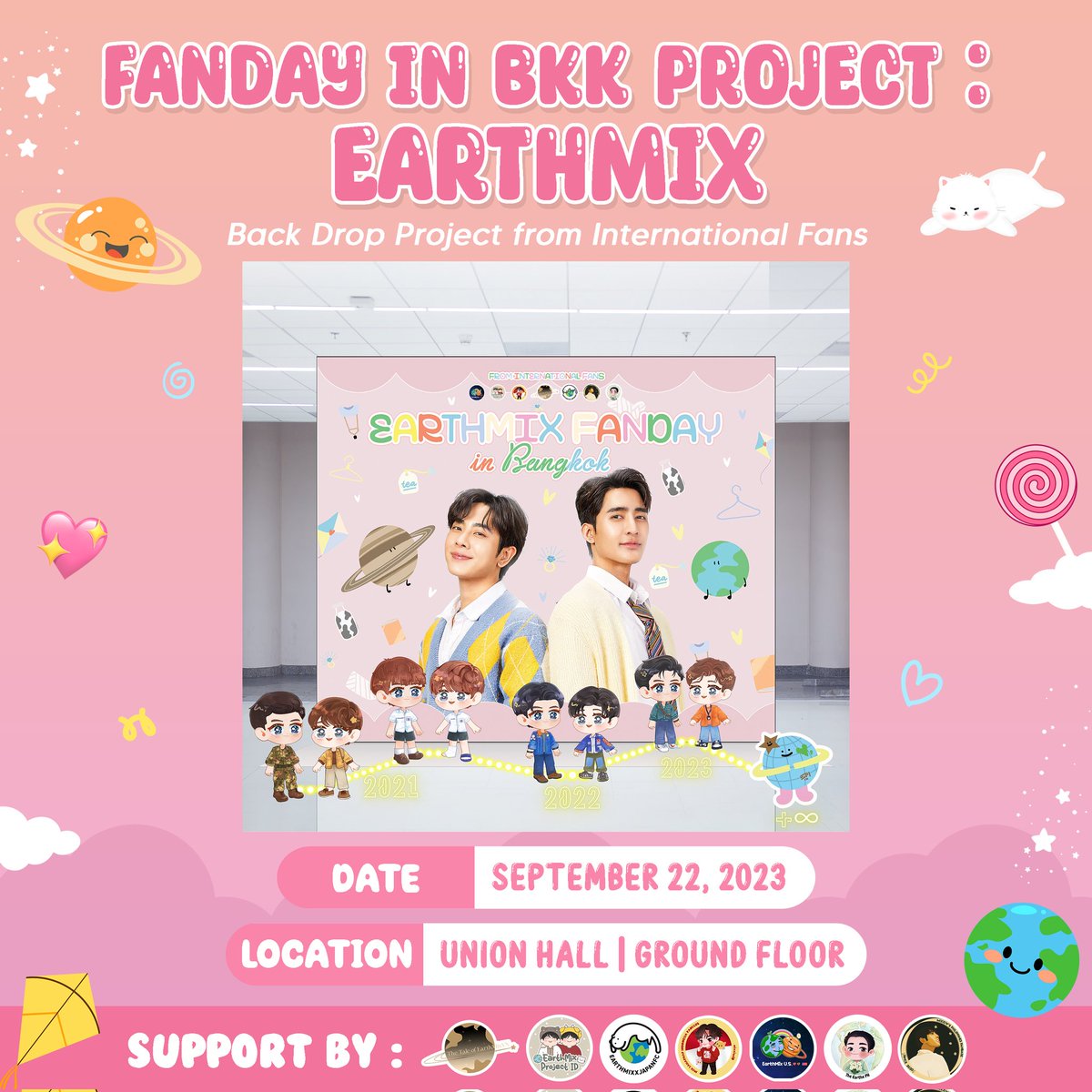EarthMixInter's tweet photo. 𝐅𝐚𝐧𝐝𝐚𝐲 𝐢𝐧 𝐁𝐊𝐊 𝐏𝐫𝐨𝐣𝐞𝐜𝐭: 𝐄𝐚𝐫𝐭𝐡𝐌𝐢𝐱

Back Drop Project for @Earth_Pirapat and @wixxiws ❤🤎

📅 September 22, 2023
📍Union Hall | Ground Floor

layout by: @thetaleofEM_vn 

#GMMTVFandayinBKKxEM
#GMMTVFandayinBKK #เอิร์ทมิกซ์ #EarthMix #EarthPirapat #Mixxiw https://t.co/zIha9dOsOt