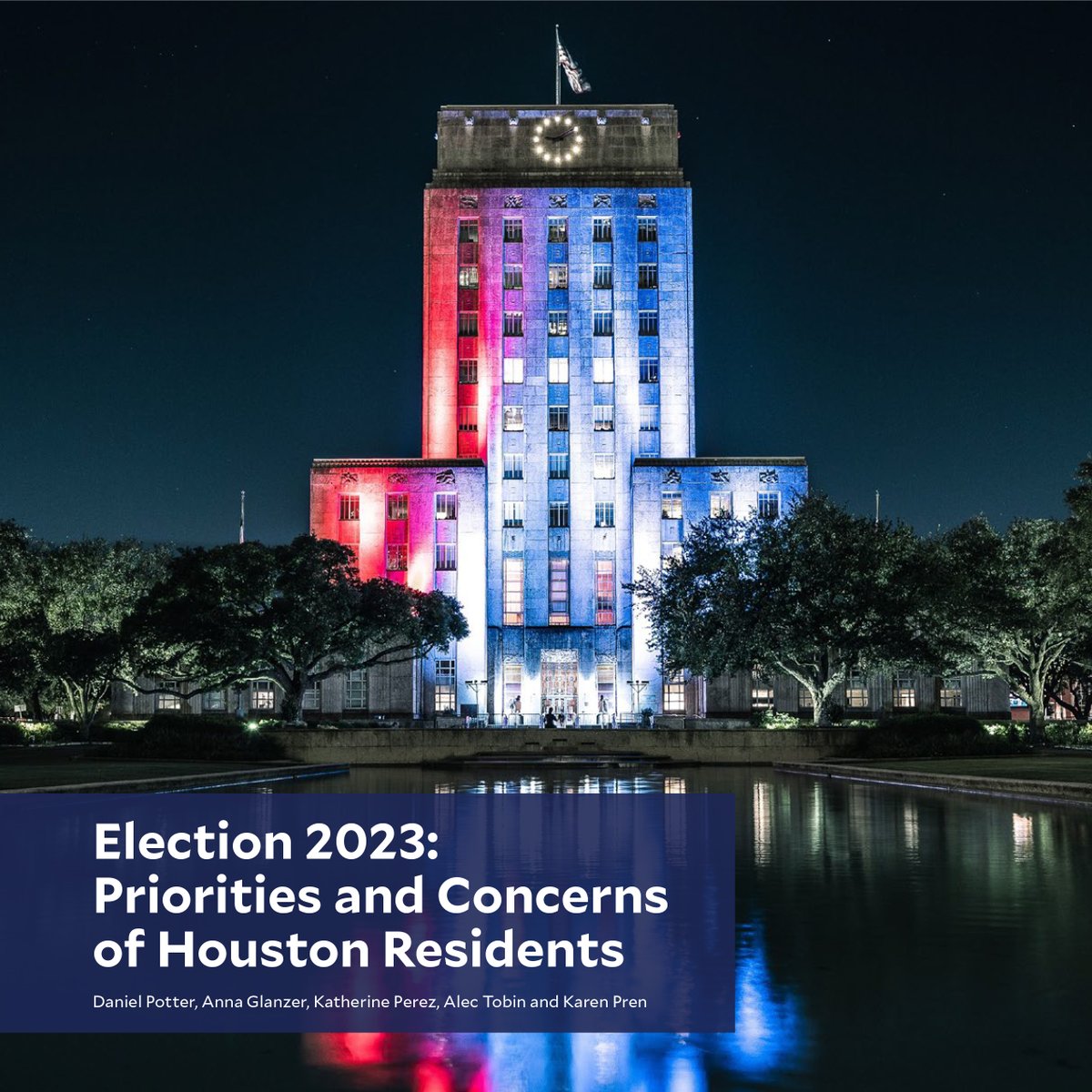 RiceKinderInst's tweet photo. A new survey conducted in partnership with @Hou_Landing finds that Houstonians want their next mayor to reduce crime, improve infrastructure and promote affordable housing. Explore the full report: https://t.co/S37L7S29Mi https://t.co/eMtVGKxblm