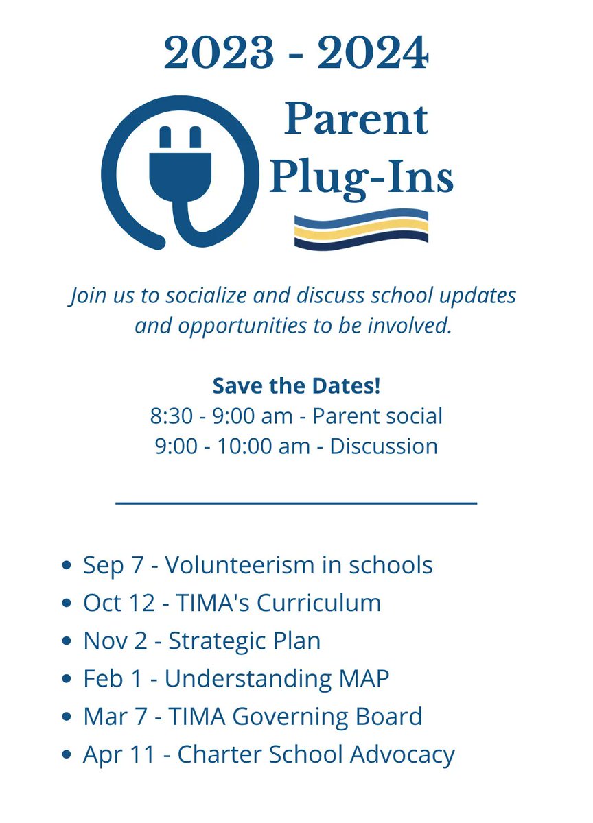 📣 Calling all parents! Join us for a morning of connection and conversation. 🤝☕

📅 Save the Date:
🗓️ September 7
⏰ 8:30 - 9:00 AM - Parent Social
⏰ 9:00 - 10:00 AM - Discussion on Volunteerism in Schools

See you there! 👋 #ParentEngagement #SchoolCommunity #GetInvolved