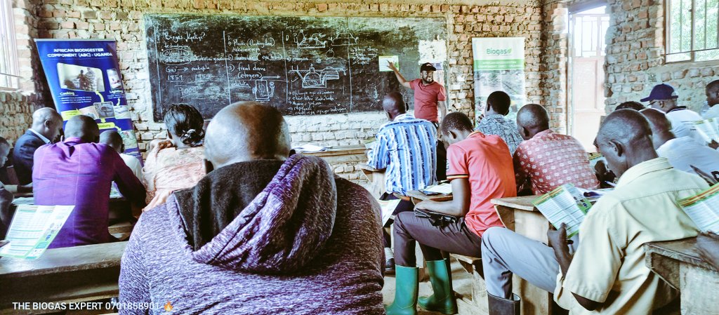 Training on #Biogas and it's benefits ongoing in #Kamuli district. The sensitization is organized by Felitai and #aBiTrust