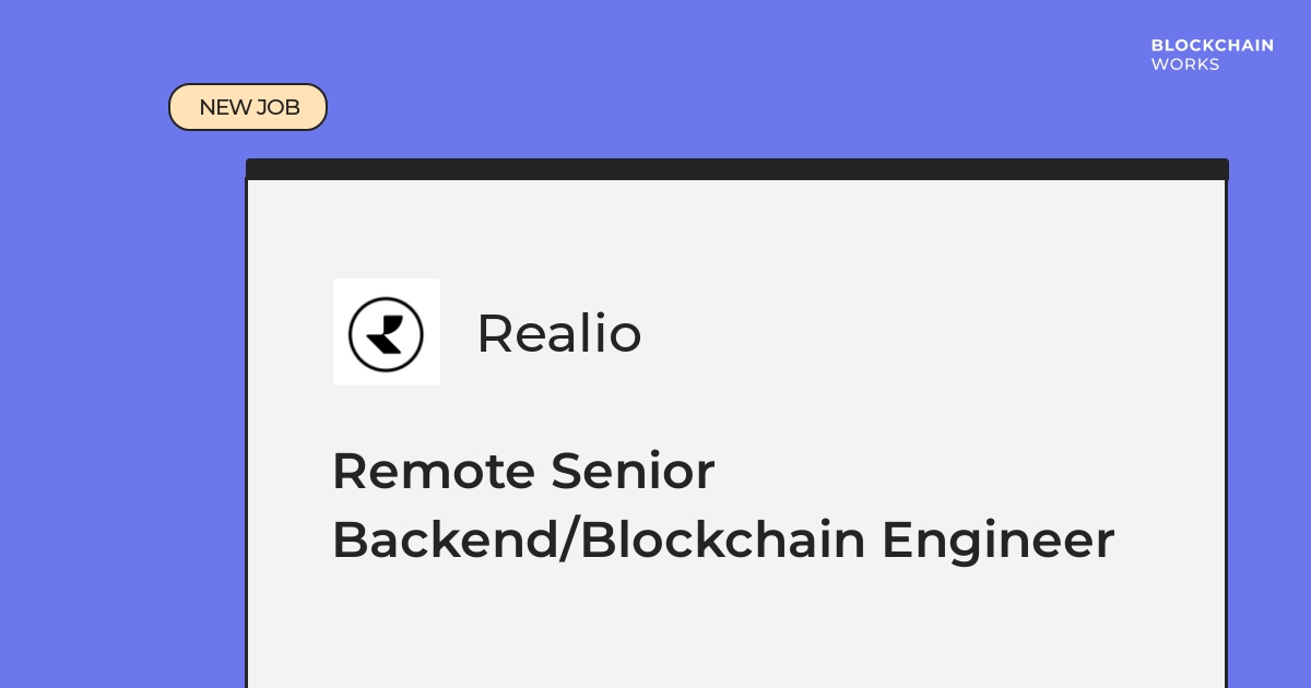 Job Opportunity 🔥

💼 Remote Senior Backend/Blockchain Engineer
🏢 Realio
💰 Flexible salary
🖥️ Work with Go, Python &amp; JavaScript

Check out the details and apply now 👇
blockchain.works-hub.com/jobs/remote-se…

#remotework #remotejobs #go