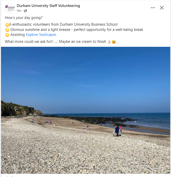 Staff picked a lovely day to volunteer to clean up the beach. #staffvolunteerting #dubs <a href="/SVODurham/">DU Staff Volunteering</a> <a href="/DUBusSchool/">Durham University Business School</a>