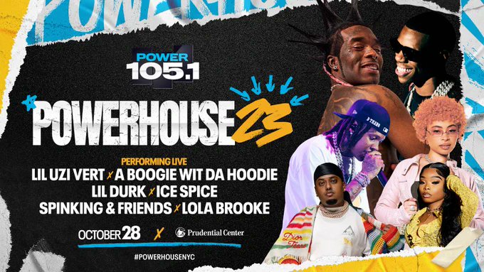 Power1051's tweet photo. We gave away tickets all weekend and now you'll have a chance to buy your's THIS FRIDAY, 09/08βΌοΈπ
Performing: #LilUzivert π¦ #ABoogie π½#IceSpice π§πΆΒ #LilDurk β€οΈβπ©ΉΒ #LolaBrooke ππ + #DJSpinking π & Friends + more TBA -
#POWERHOUSENYC π by: @SmirnoffUS https://t.co/vggrBWOO1r