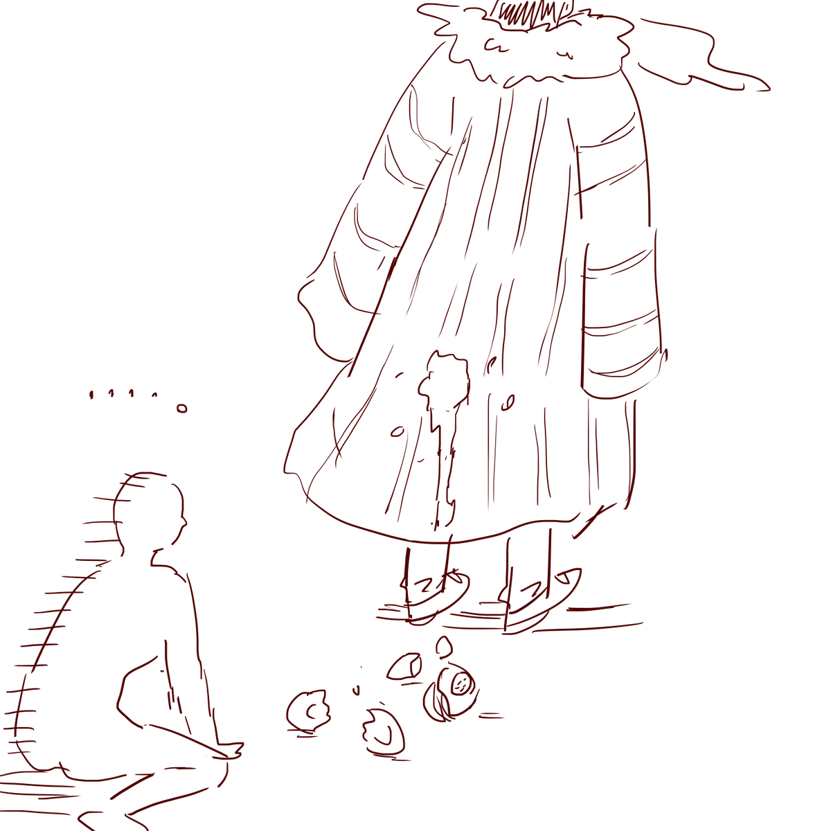 wagabuni's tweet photo. 忙しくてなんも描けなかったけど、なんか🐊描いたやつあるかな〜ってフォルダ漁ってみたらシュールなやつあった一応夢絵注意⚠️ https://t.co/Qbb4v4BNS4